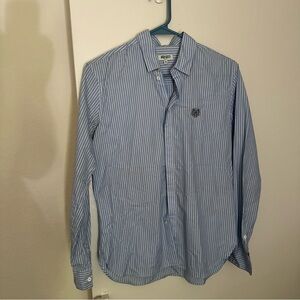 Kenzo blue stripe button down shirt